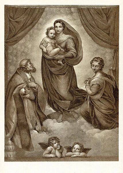 Painting Sistine Madonna of Raphael 16th century