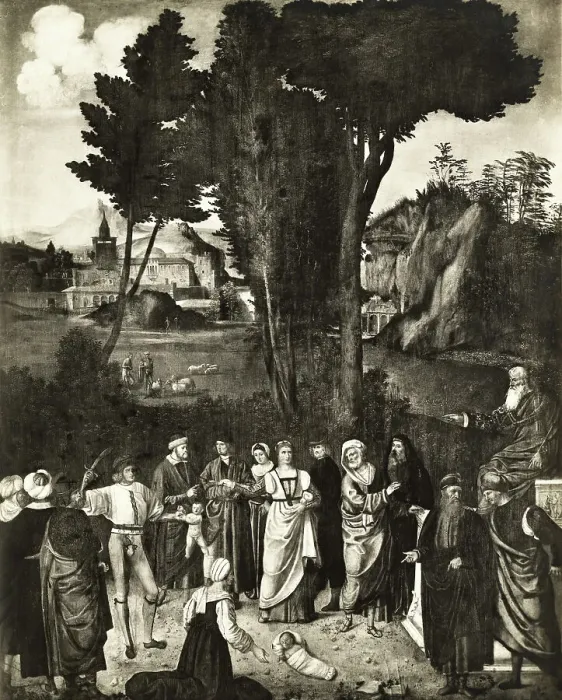 Framed Print : Painting of Solomon in Judgement
