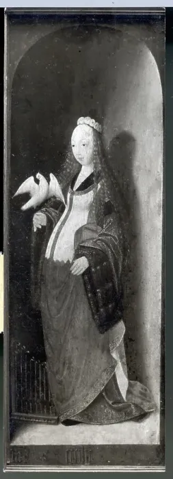 Framed Print : Painting Of St. Cecilia Holding Dove Framed Print : Painting Of St. Cecilia Holding Dove