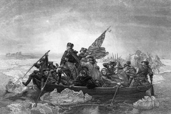 Framed Print : Painting Of Washington Crossing Delaware Framed Print : Painting Of Washington Crossing Delaware