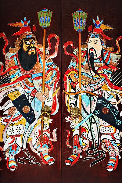 Paintings on door of Chinese Assembly Hall