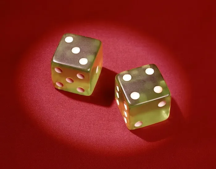 Framed Print : Dice. UNITED STATES - CIRCA 1950s: Pair Of Dice