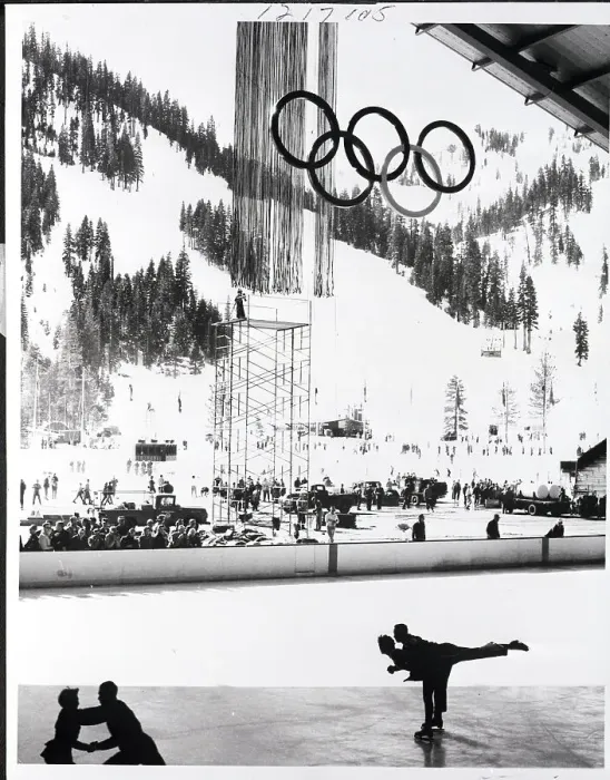 Framed Print : Pair Skating Practice at Olympic Village Framed Print : Pair Skating Practice at Olympic Village