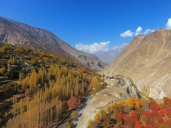 Pakistan - An aerial view of Nagar Valley, Gilgit Baltistan