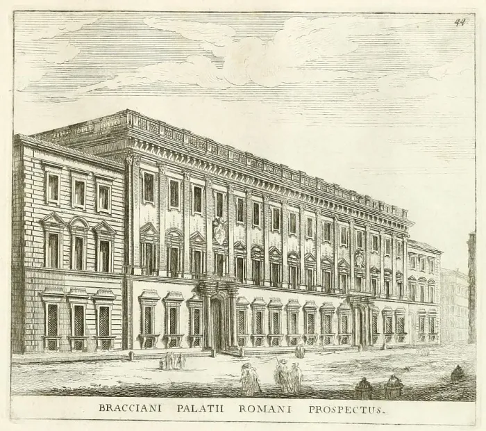Framed Print : Palace of the Duke of Bracciano, in the piazza de SS. Apostoli, historical Rome, Italy, digital reproduction of an original 17th century painting, original date not known Framed Print : Palace of the Duke of Bracciano, in the piazza de SS. Apostoli, historical Rome, Italy, digital reproduction of an original 17th century painting, original date not known