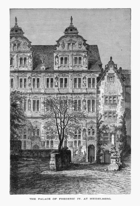 Framed Print : Palace of Frederic IV at Heidelberg, Germany Circa 1887 Framed Print : Palace of Frederic IV at Heidelberg, Germany Circa 1887
