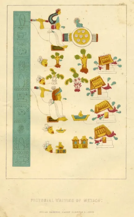 Framed Print : Palaeography pictorial writing of Mexico Framed Print : Palaeography pictorial writing of Mexico