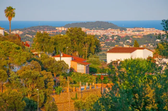 Framed Print : Palamos Town