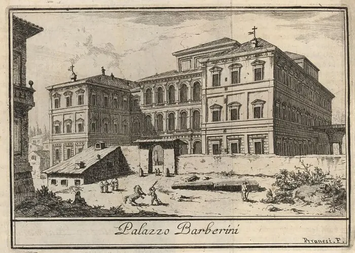 Framed Print : Palazzo Barberini, 1767, Rome, Italy, digital reproduction of an 18th century original, original date unknown