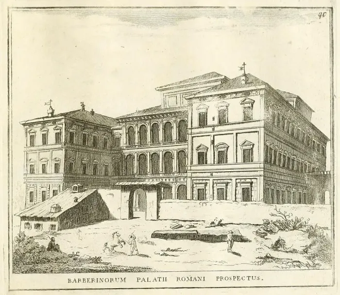 Framed Print : Palazzo Barberini is a palace in Rome, historical Rome, Italy, digital reproduction of an original 17th century painting, original date unknown Framed Print : Palazzo Barberini is a palace in Rome, historical Rome, Italy, digital reproduction of an original 17th century painting, original date unknown