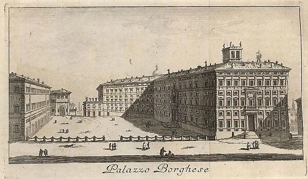 Palazzo Borghese, Rome, Italy, 1767, digital reproduction of an 18th century original, original date unknown