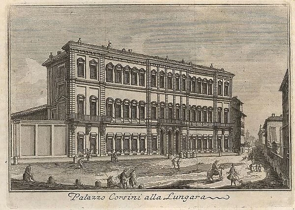 Palazzo Corsini alla Lungara, 1767, Rome, Italy, digital reproduction of an 18th century original, original date unknown