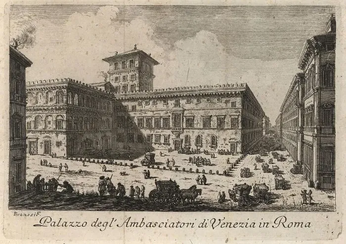 Framed Print : Palazzo degl Ambasciatori di Venezia in Rome, Italy, 1767, Rome, digital reproduction of an 18th century original, original date unknown Framed Print : Palazzo degl Ambasciatori di Venezia in Rome, Italy, 1767, Rome, digital reproduction of an 18th century original, original date unknown