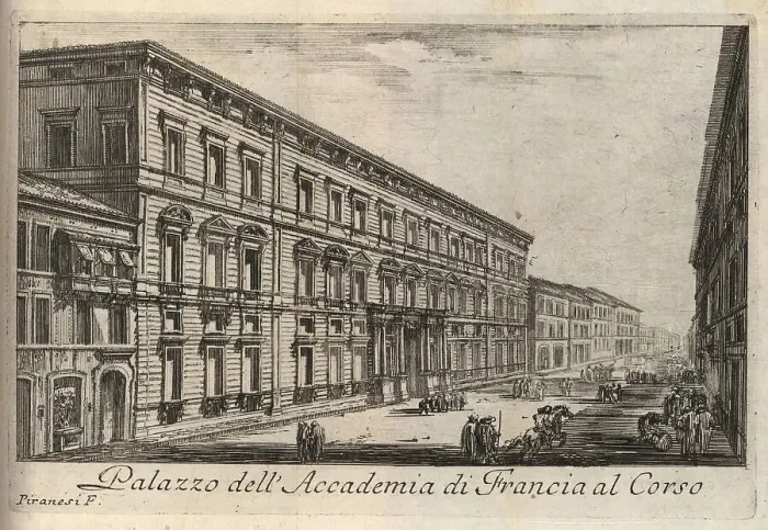 Framed Print : Palazzo dell Accademia di Francia al Corso, 1767, Rome, Italy, digital reproduction of an 18th century original, original date unknown Framed Print : Palazzo dell Accademia di Francia al Corso, 1767, Rome, Italy, digital reproduction of an 18th century original, original date unknown