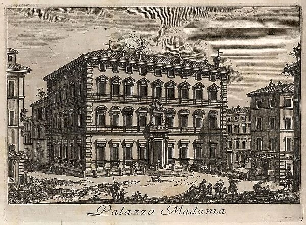 Palazzo Madama, 1767, Rome, Italy, digital reproduction of an 18th century original, original date unknown
