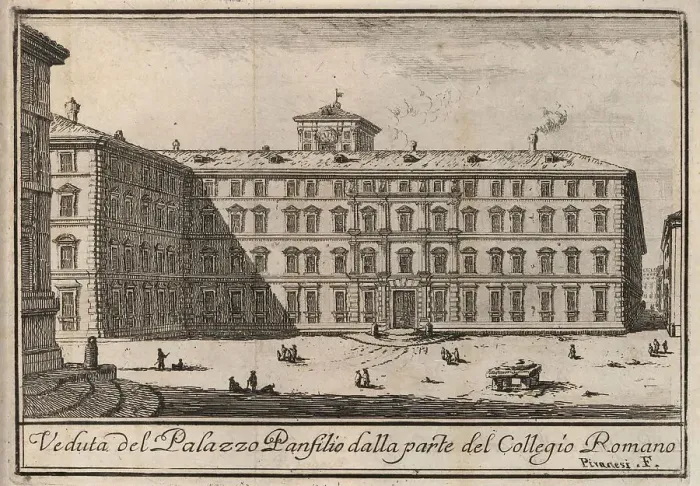 Framed Print : Palazzo Panfilio dalla parte of the Collegio Romano, 1767, Rome, Italy, digital reproduction of an 18th century original, original date unknown Framed Print : Palazzo Panfilio dalla parte of the Collegio Romano, 1767, Rome, Italy, digital reproduction of an 18th century original, original date unknown