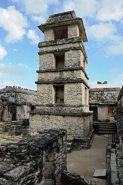 Palenque Maya Observation Tower, Palace Courtyard