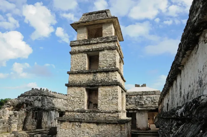 Framed Print : Palenque Maya Observation Tower, Palace Courtyard Framed Print : Palenque Maya Observation Tower, Palace Courtyard