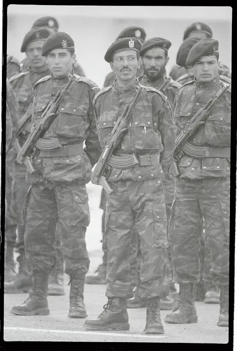 Framed Print : Palestinian Guerillas Standing with Guns Framed Print : Palestinian Guerillas Standing with Guns