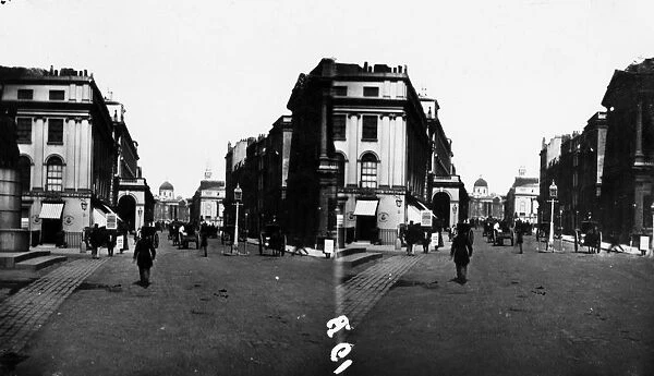 Pall Mall. 1866: A view along Pall Mall, London,