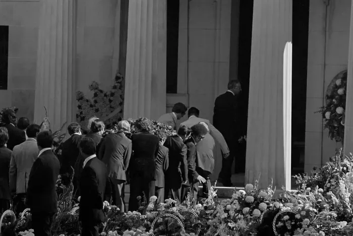 Framed Print : Pallbearers Carrying Elvis Presley's Casket