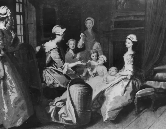 Framed Print : Pamela. 1744, Pamela Tells A Nursery Tale, an illustration of Richardsons Pamela Framed Print : Pamela. 1744, Pamela Tells A Nursery Tale, an illustration of Richardsons Pamela