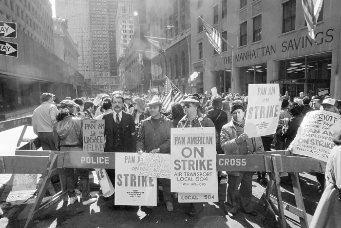 Framed Print : Pan Am Employees Rallying Framed Print : Pan Am Employees Rallying