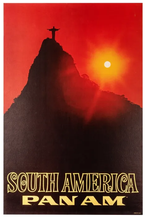 Framed Print : Pan Am South America Poster Framed Print : Pan Am South America Poster