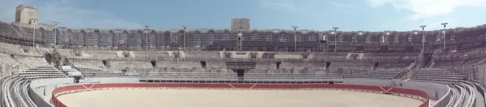 Framed Print : Panarama on the inside of the Roman Amphitheatre of Arles, France Framed Print : Panarama on the inside of the Roman Amphitheatre of Arles, France