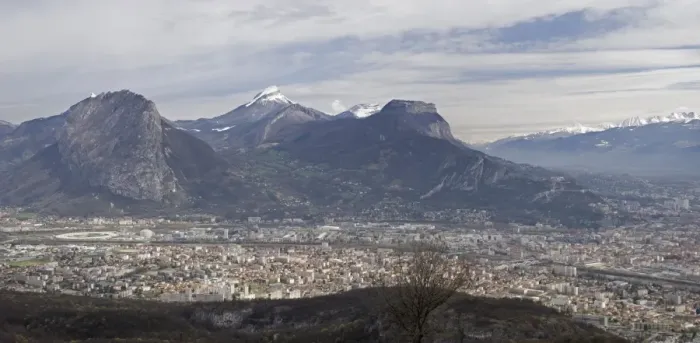 Framed Print : Panaramic View Of The Old Grenoble And The Centre Of Nuclear Sciences