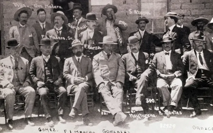 Framed Print : Pancho Villa with F.I. Madera and Others Framed Print : Pancho Villa with F.I. Madera and Others