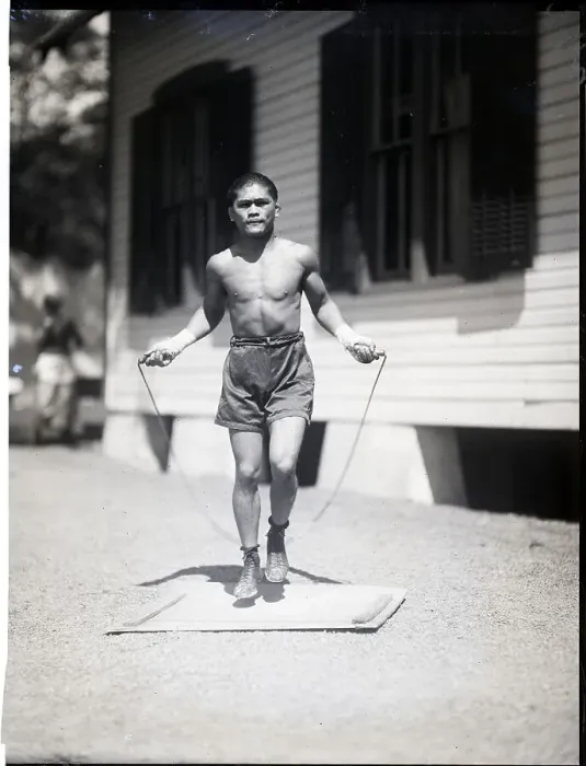 Framed Print : Pancho Villa Jumping Rope, Training Framed Print : Pancho Villa Jumping Rope, Training