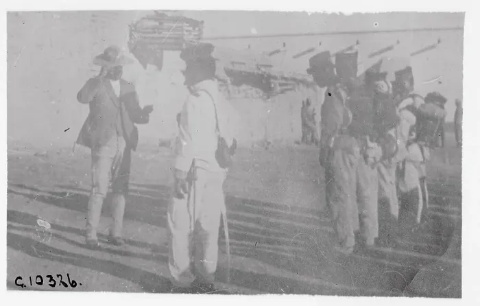 Framed Print : Pancho Villa Saluting Troops Framed Print : Pancho Villa Saluting Troops