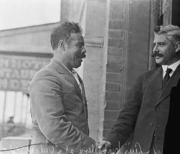 Framed Print : Pancho Villa Shaking Hand of Luis Caballero Framed Print : Pancho Villa Shaking Hand of Luis Caballero