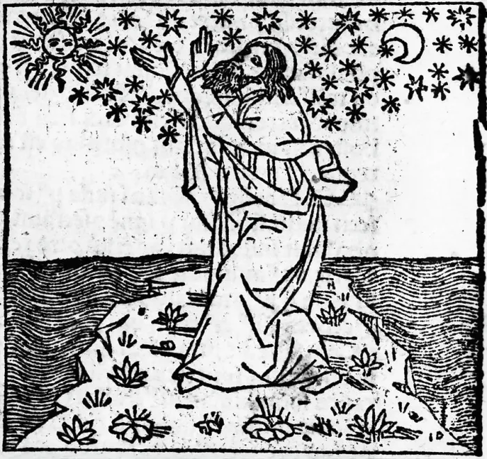 Framed Print : Panel Illustrating The Creation Of Sky