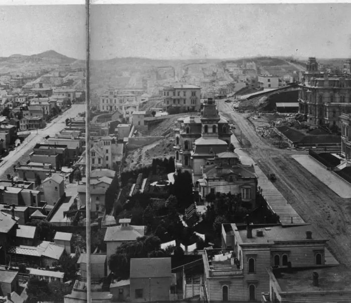 Framed Print : Panorama 11 of San Francisco from California Street Hill Framed Print : Panorama 11 of San Francisco from California Street Hill