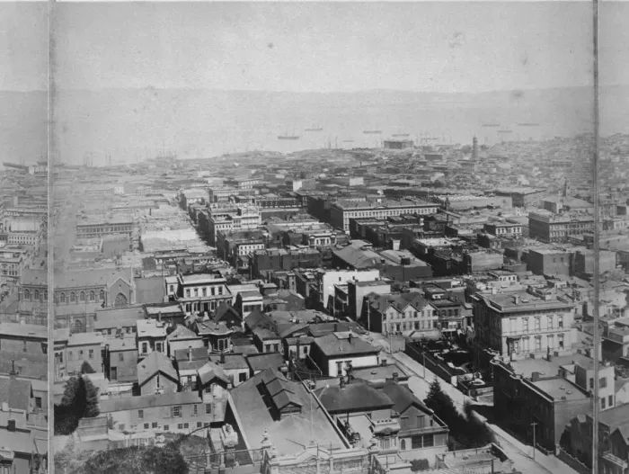 Framed Print : Panorama 6 of San Francisco from California Street Hill Framed Print : Panorama 6 of San Francisco from California Street Hill