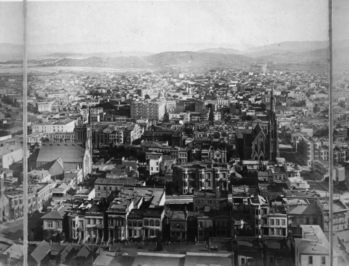 Framed Print : Panorama 8 of San Francisco from California Street Hill Framed Print : Panorama 8 of San Francisco from California Street Hill