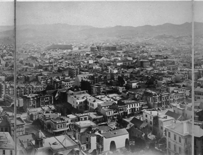 Framed Print : Panorama 9 of San Francisco from California Street Hill Framed Print : Panorama 9 of San Francisco from California Street Hill