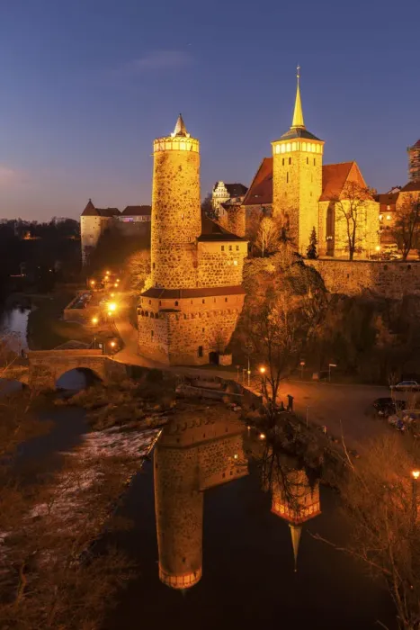 Framed Print : Panorama of Bautzen at evening Framed Print : Panorama of Bautzen at evening