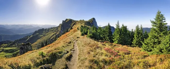 Framed Print : Panorama at the Brauneck trail with the Vorderer Kirchstein, Brauneck, Lenggries, Upper Bavaria, Bavaria, Germany Framed Print : Panorama at the Brauneck trail with the Vorderer Kirchstein, Brauneck, Lenggries, Upper Bavaria, Bavaria, Germany