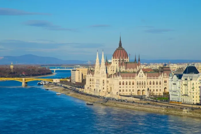 Framed Print : Panorama of Budapest, Hungary, with the Chain Bridge and the Parliament Framed Print : Panorama of Budapest, Hungary, with the Chain Bridge and the Parliament