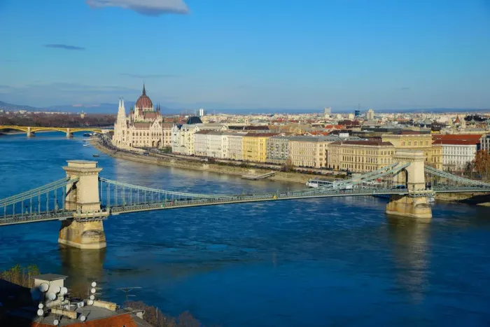 Framed Print : Panorama of Budapest, Hungary, with the Chain Bridge and the Parliament Framed Print : Panorama of Budapest, Hungary, with the Chain Bridge and the Parliament