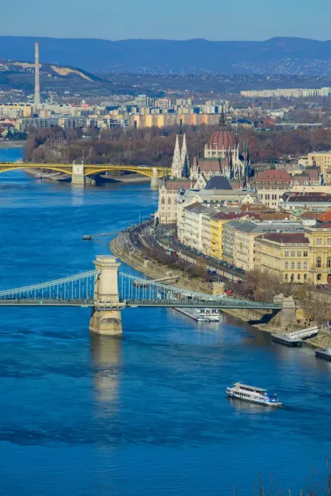 Framed Print : Panorama of Budapest, Hungary, with the Chain Bridge and the Parliament Framed Print : Panorama of Budapest, Hungary, with the Chain Bridge and the Parliament