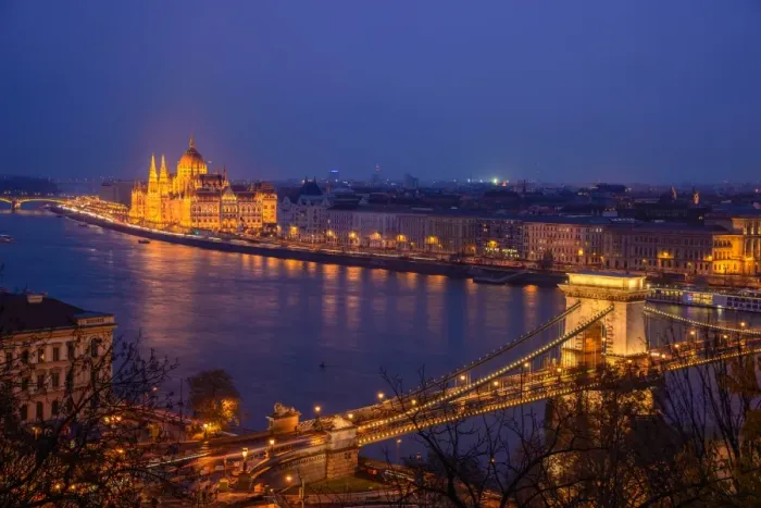 Framed Print : Panorama of Budapest, Hungary, with the Chain Bridge and the Parliament Framed Print : Panorama of Budapest, Hungary, with the Chain Bridge and the Parliament
