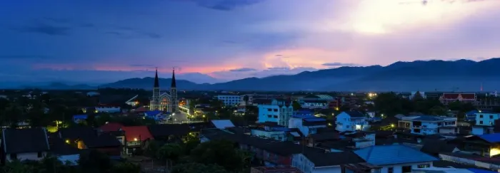 Framed Print : Panorama Chanthaburi City
