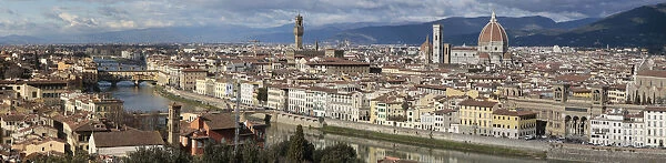 Panorama of Florence as seen from the hill of San Miniatos Church