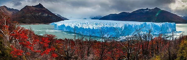 Panorama of Glacier Perito Moreno in autumn. Argentina, Patagonia