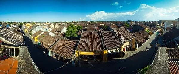 Panorama over Hoi An Old Town Street, Vietnam