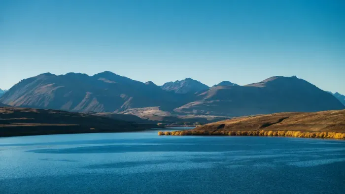 Framed Print : Panorama of Lake Alexandrina, South Island, New Zealand Framed Print : Panorama of Lake Alexandrina, South Island, New Zealand